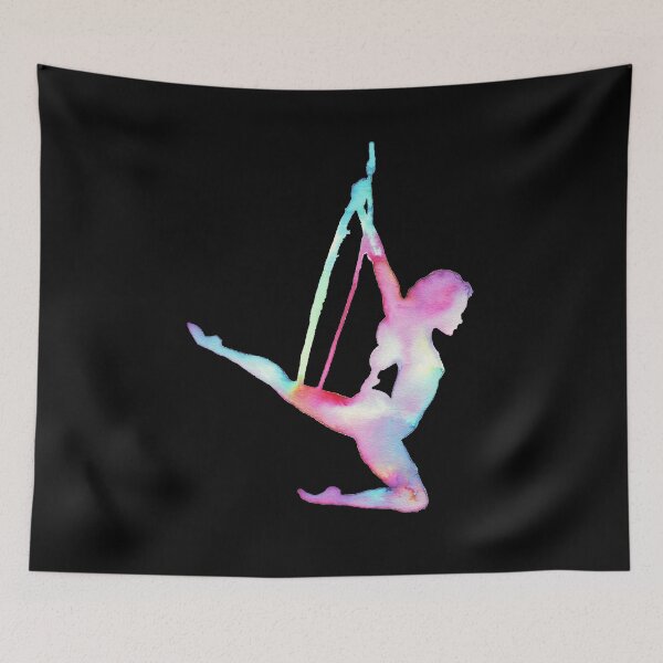 Item preview, Rainbow Silhouette Aerial Lyra Hoop designed and sold by Aurora Gritti.