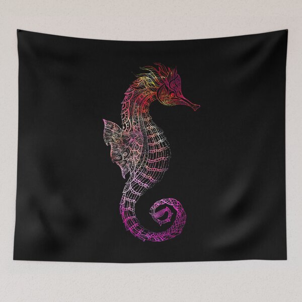Item preview, Colorful Sea Horse Abstract Artistic Art Gift Idea designed and sold by haselshirt.