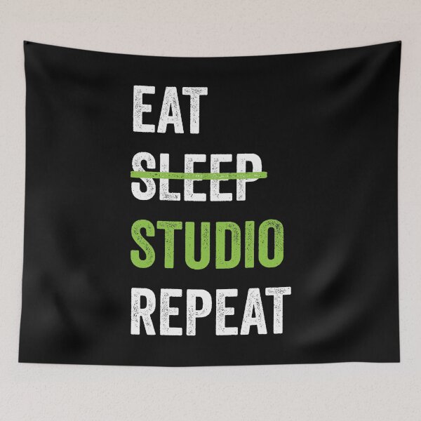 Item preview, Eat Sleep Studio Repeat Abstract Art Gift Idea designed and sold by haselshirt.