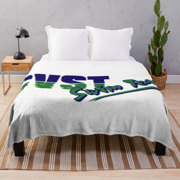 CVST Swimming Rectangle Logo Throw Blanket