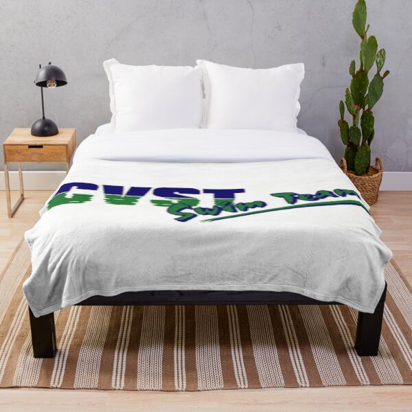 CVST Swimming Rectangle Logo Throw Blanket