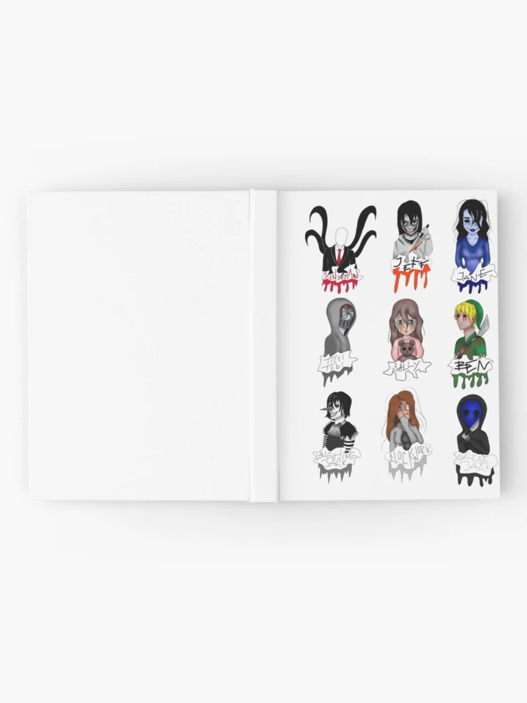 Creepypasta All Characters  Hardcover Journal by fantasmahappy