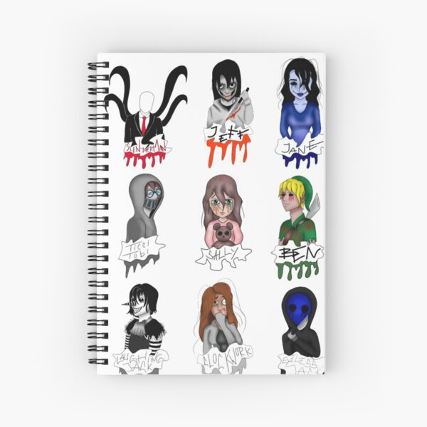 Creepypasta All Characters  Hardcover Journal by fantasmahappy