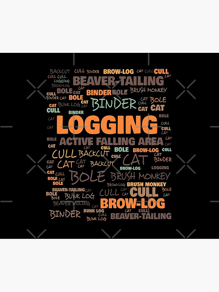 "Logging Terminology - Commonly Used Logging Terms" Throw Blanket by