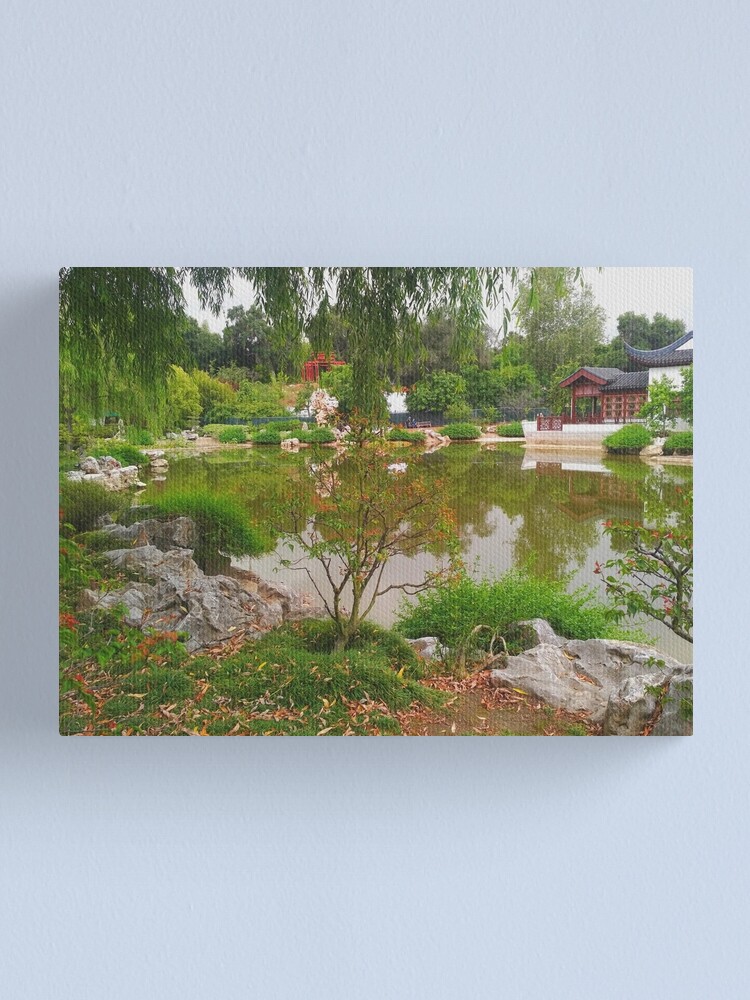 Thumbnail 2 of 3, Canvas Print, Chinese garden designed and sold by TalBright.