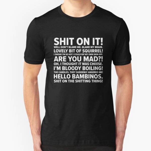 Martin Friday Night Dinner Quotes Slim Fit T-Shirt