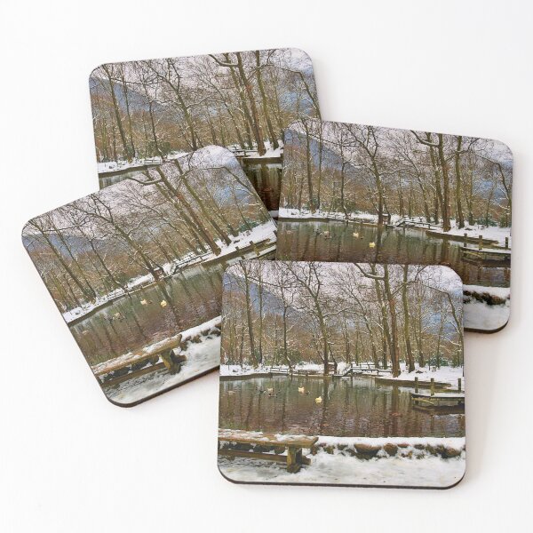 Item preview, Pond in winter, snow landscape, Naousa, Greece. designed and sold by Kostas Pavlis.