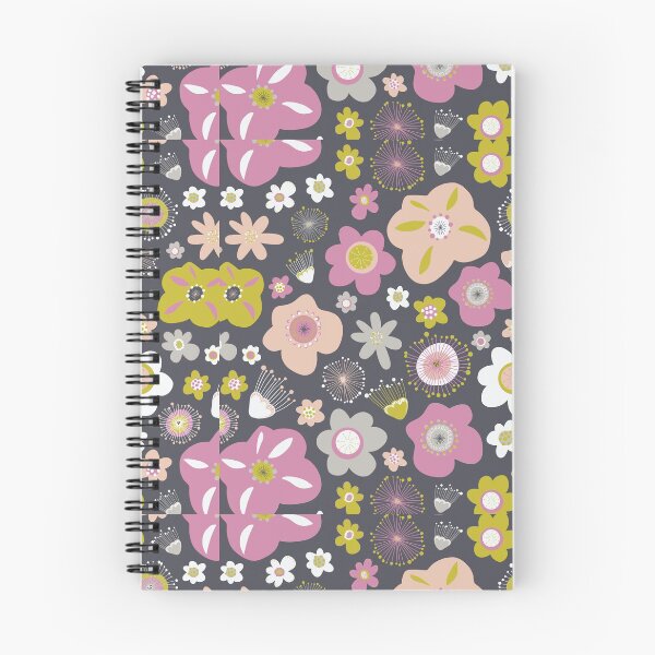 Item preview, Magical Doodle Flower Pattern Purple Green Pink Gray designed and sold by Sandra Hutter.