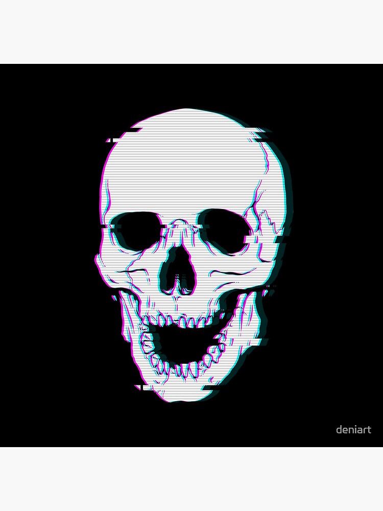 Glitch Skull by deniart