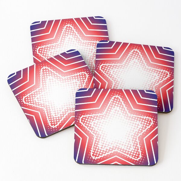Item preview, Patriotic Star Halftone and Lines designed and sold by Zethinova.