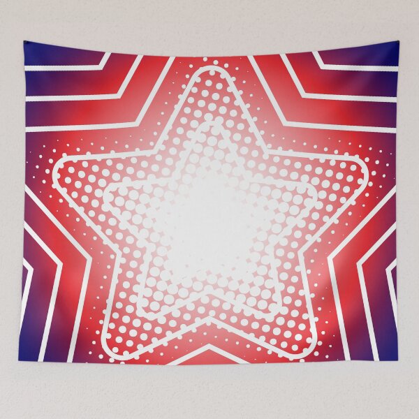 Item preview, Patriotic Star Halftone and Lines designed and sold by Zethinova.