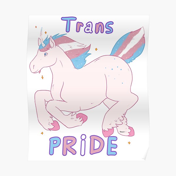 Licorne Trans Pride Poster