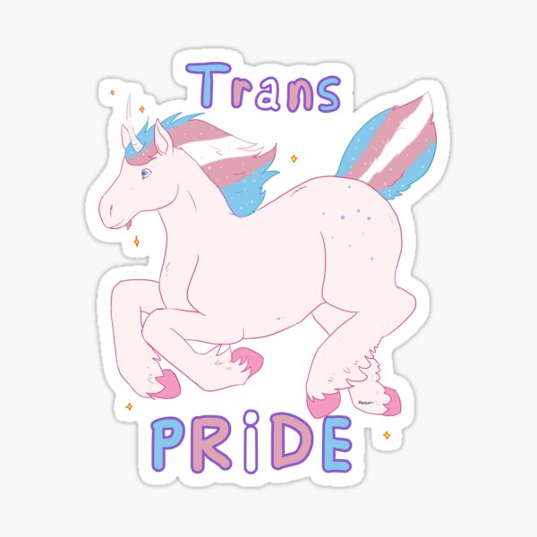 Licorne Trans Pride Sticker