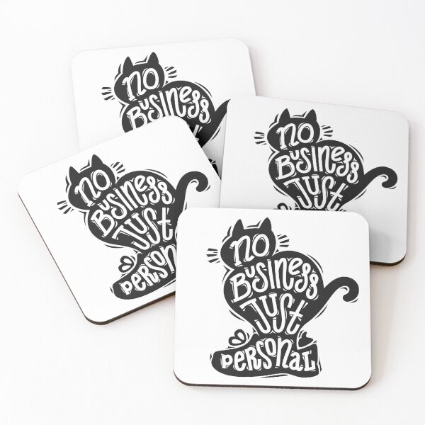 Item preview, Cat Calligraphy No Business Just Personal designed and sold by Voysla.