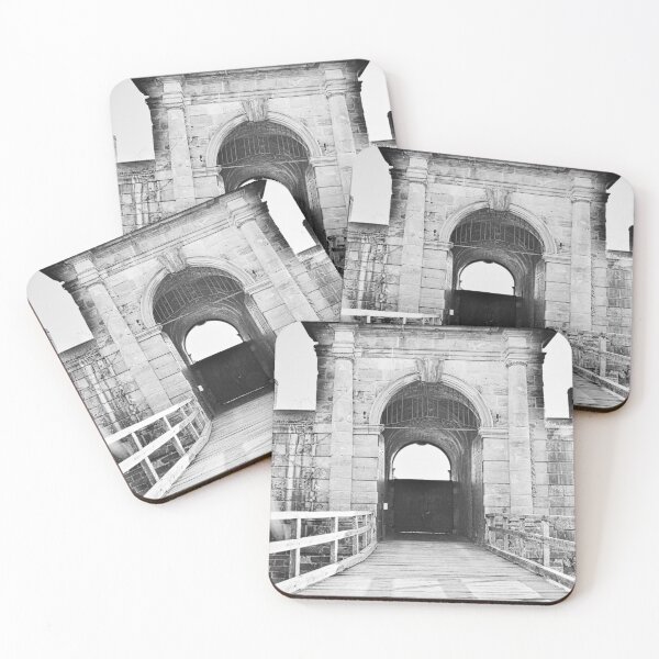 Item preview, The Entrance To The Fort At Fort Washington Black And White Vertical designed and sold by LisaWootenPhoto.