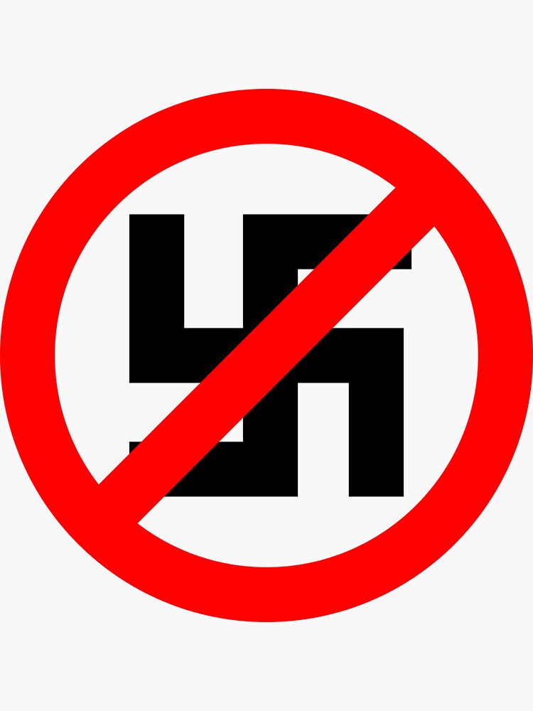 Thumbnail 3 von 3, Sticker, Anti-Nazi-Symbol designt und verkauft von Inclusivitees.