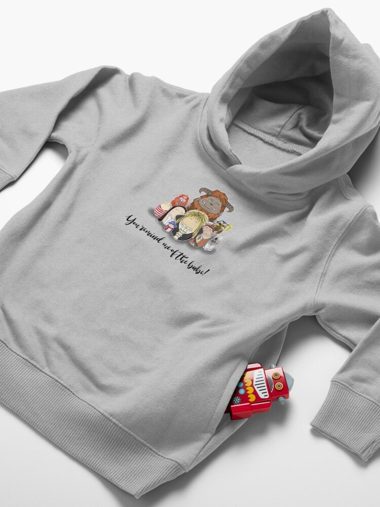 Thumbnail 4 of 5, Toddler Pullover Hoodie, You Remind me of the Babe designed and sold by Laura Deakin.