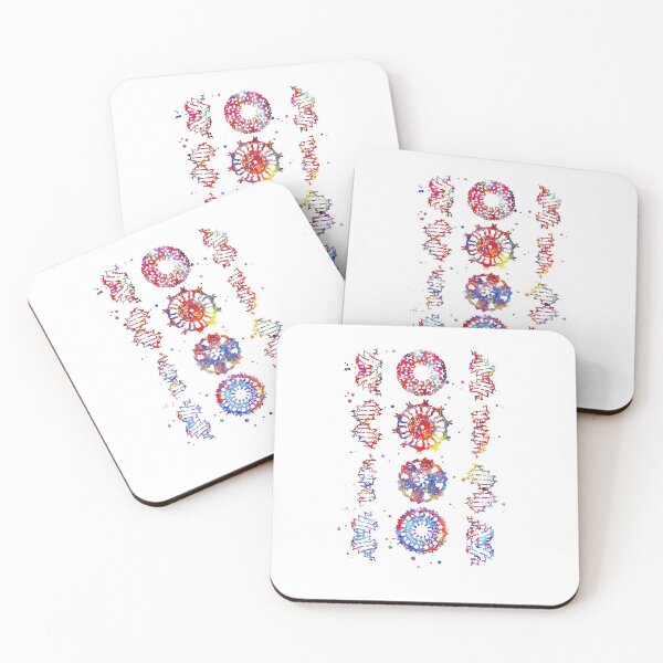 Item preview, DNA molecule, watercolor DNA, DNA, molecule designed and sold by Rosaliartbook.