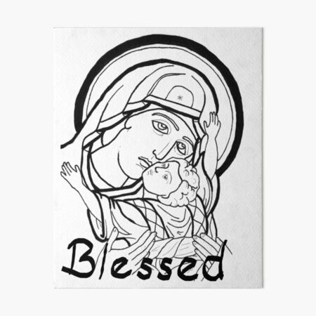 Theotokos snuggles Art Board Print