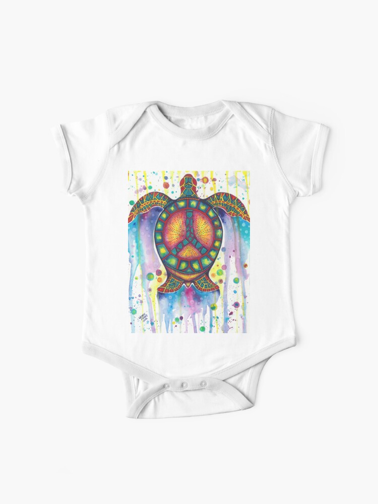 Toddler Kids Peace Sea Turtles Printed Long Sleeve 100/% Cotton Infants Clothes Love