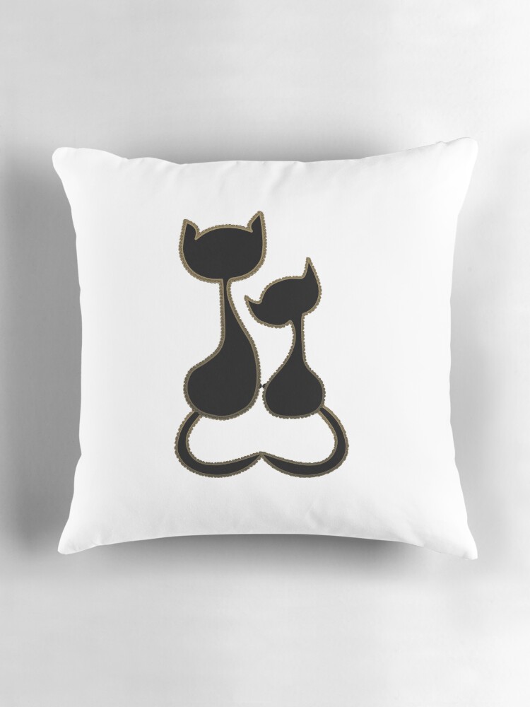 Thumbnail 3 von 4, Kissen, Katzen verliebt designt und verkauft von DSIGN4YOU.