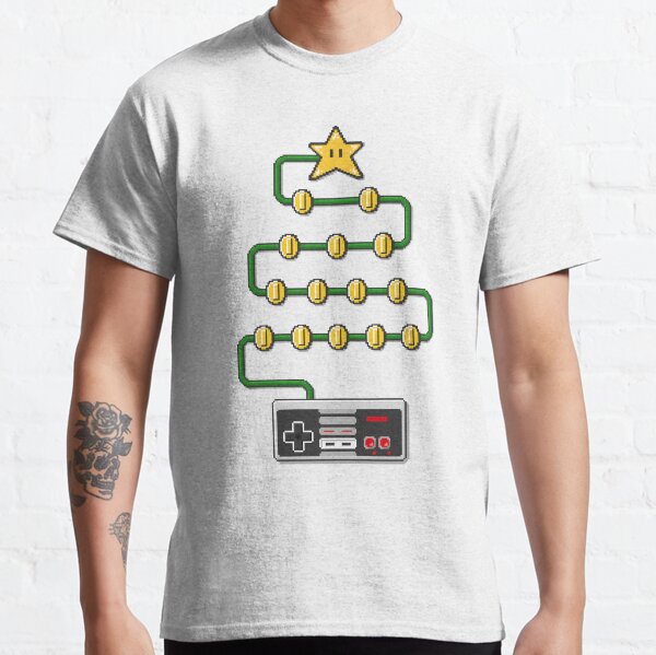 Nintendo pixel art christmas tree Classic T-Shirt