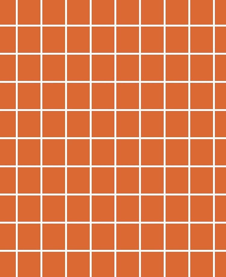 Thin White Grid on Orange Background Pattern