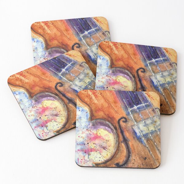 Item preview, Euphoric Strings: Watercolour Painting of a Violin designed and sold by Double Dutch Designs.