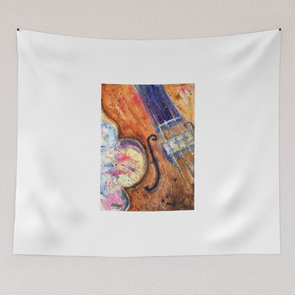 Item preview, Euphoric Strings: Watercolour Painting of a Violin designed and sold by Double Dutch Designs.