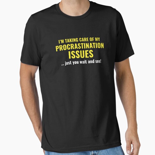Vista previa del artículo con la obra «Problemas de procrastinación», diseñado y vendido por AmazingVision.