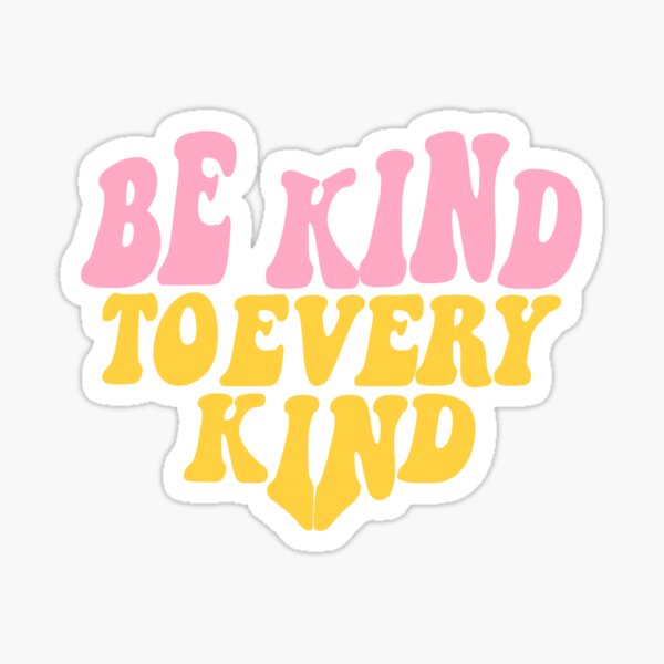 Light Yellow Be Kind Aesthetic Sticker Pack | Sticker