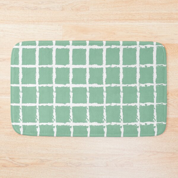 Item preview, Textured White Grid on Mint Green Background Pattern designed and sold by elmma design.
