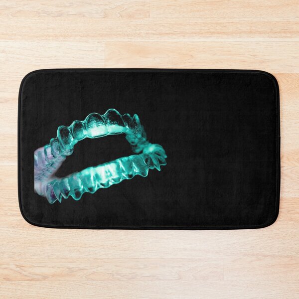 Item preview, Invisible dental teeth brackets. Black background designed and sold by GemaIbarra.