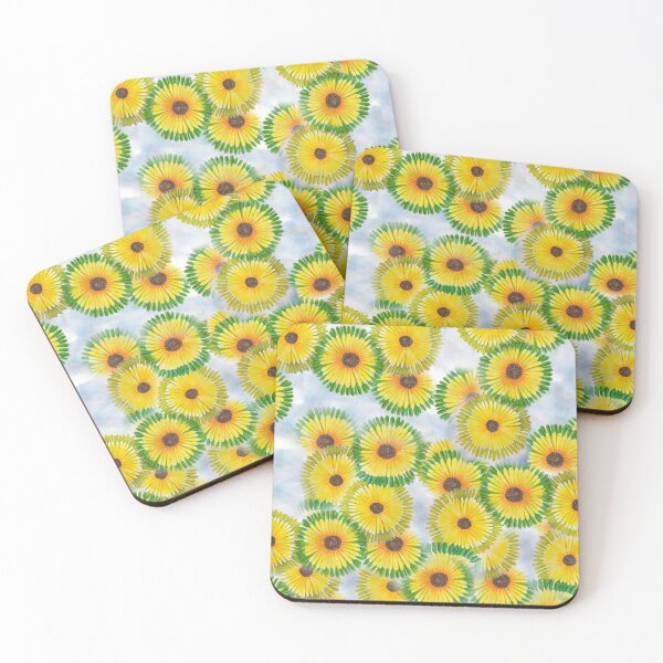 Item preview, Dreamy Yellow Sunflowers and Blue Skies designed and sold by WatersEdgeGal.