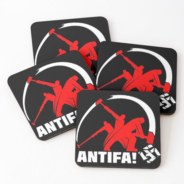 Item preview, Antifa Worker Smashing Swastika Logo designed and sold by Inclusivitees.