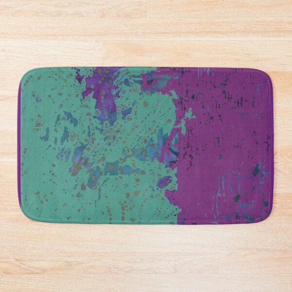 Item preview, Fiber Art: Purple Teal Blue Green Abstract from fabric with digital changes designed and sold by djrunnels.