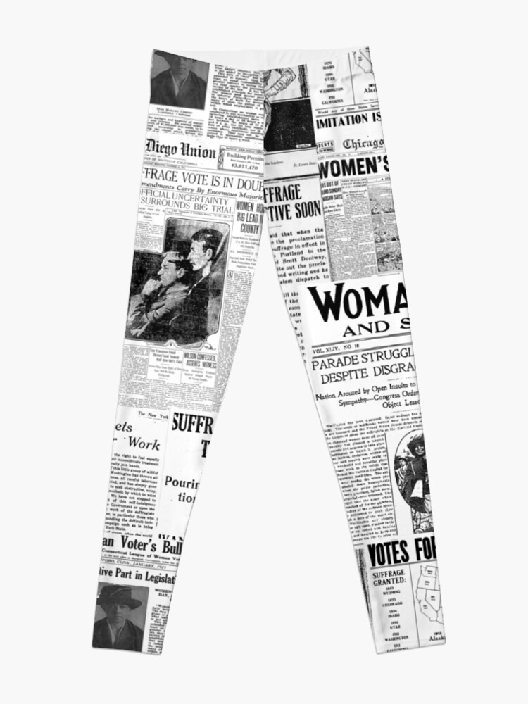 Newspaper leggings clearance black and white