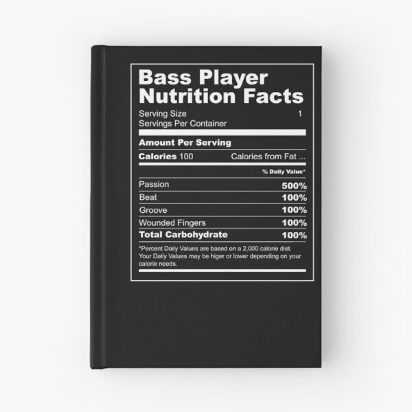 Item preview, Bass Player Nutrition Facts designed and sold by Músico Ilustre.