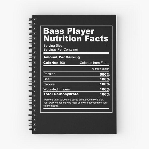 Item preview, Bass Player Nutrition Facts designed and sold by Músico Ilustre.