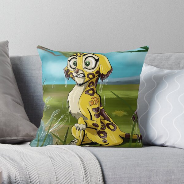 Lion Cartoon Guard Fuli Throw Pillow