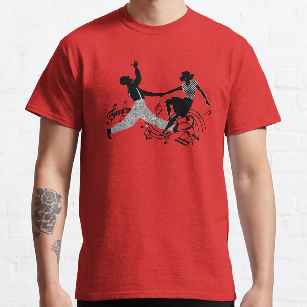 Dancing With Jazz Notes Classic T-Shirt