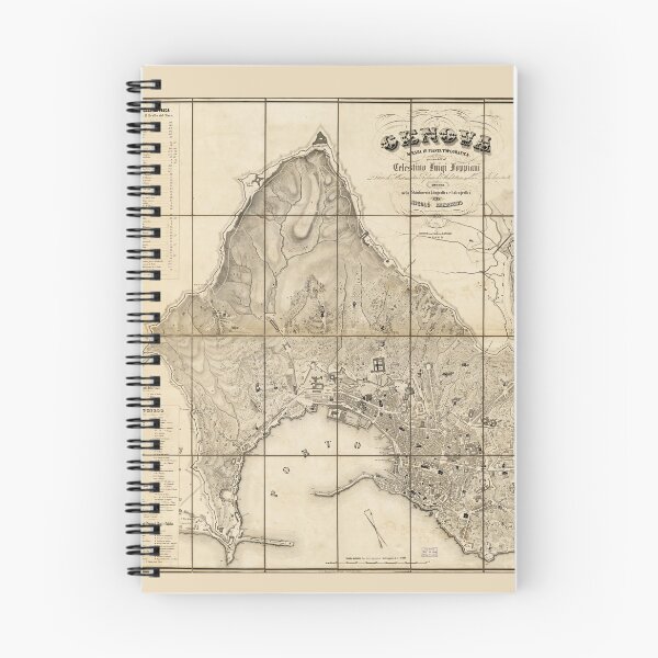 Item preview, Map of Genoa, Italy (1853) designed and sold by allhistory.