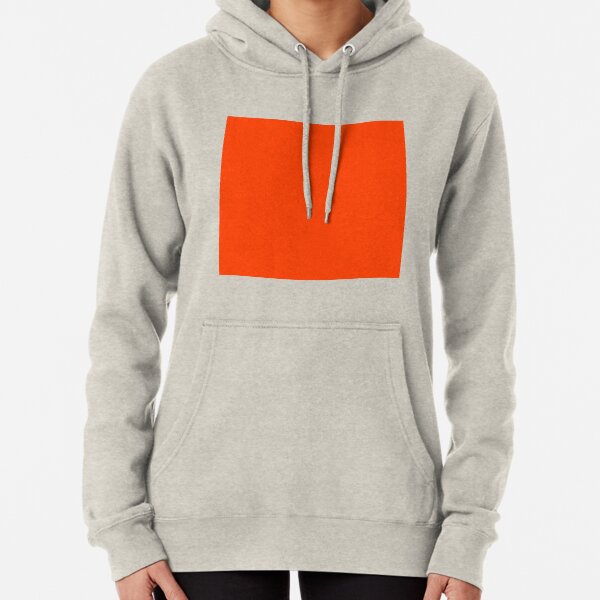 fluorescent orange hoodie