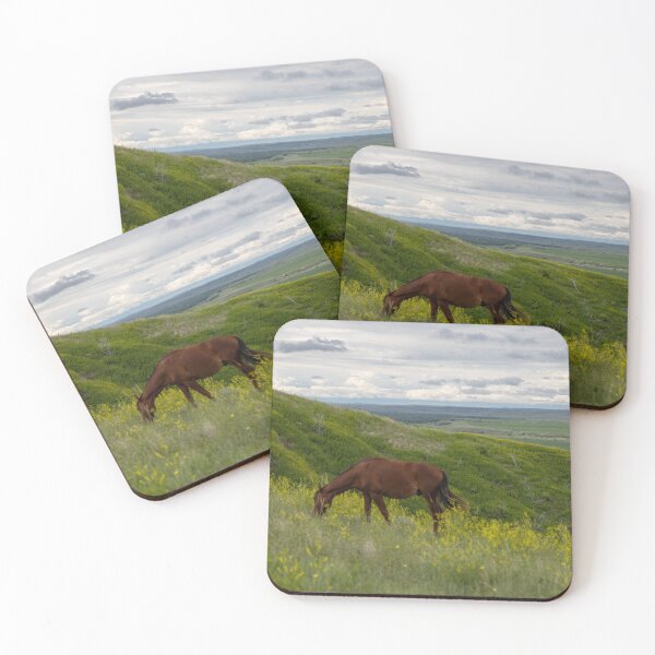Item preview, Beautiful horse grazing in Montana at Little Bighorn National Monument designed and sold by Lesswired.
