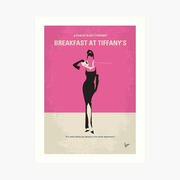 No204- Breakfast at Tiffanys minimal movie poster Art Print