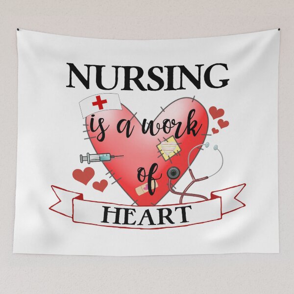 Item preview, Nursing Is a Work of Heart designed and sold by Jenn Graham.