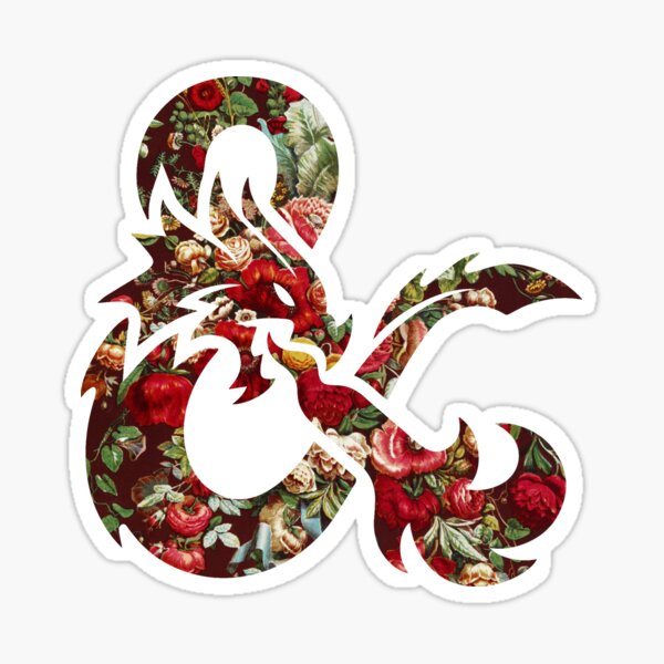 D&D floral logo Sticker