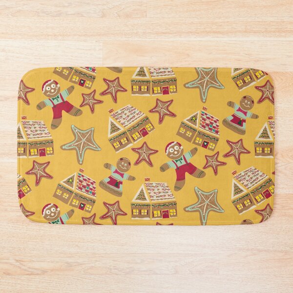 Item preview, Holiday Delights Gingerbread Cookies Houses Star Brown, gold, Teal, Red, Green designed and sold by Sheri42.