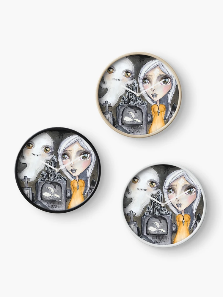 Thumbnail 3 of 4, Clock, Crystal Graveyard designed and sold by RuffledAndPunk.