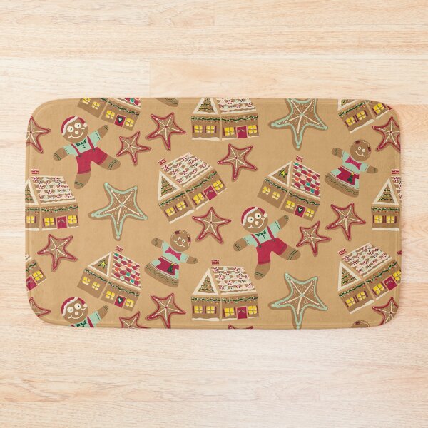 Item preview, Holiday Delights Gingerbread Cookies Houses Star Brown, green, Teal, Red, Green designed and sold by Sheri42.